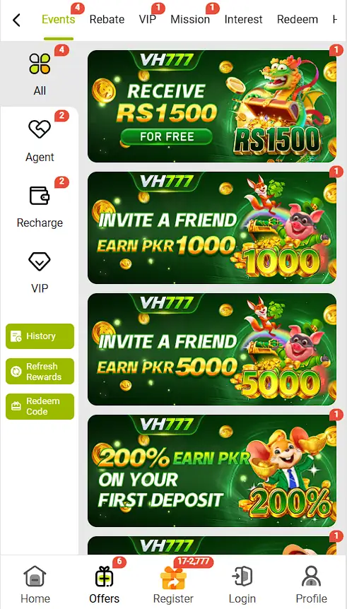 VH777 Login